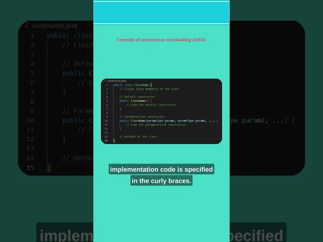 Constructor overloading java