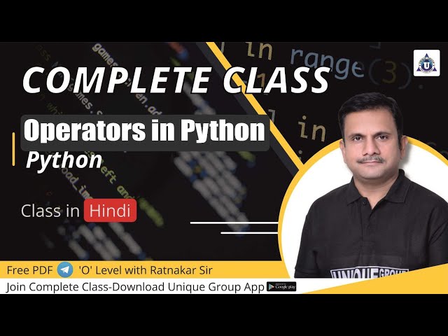 Operators In Python | Python Tutorials For  Beginners | perators in Python | Types of Operators
