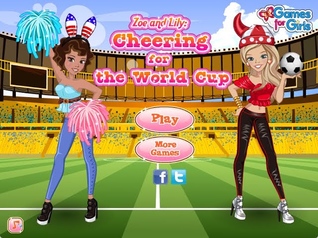 Zoe & Lily: Cheering for the World Cup (Games For Girls) @GirlsPrincess