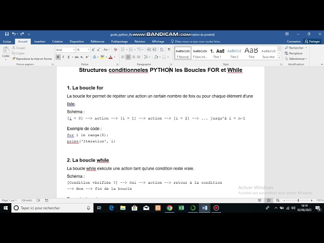 Les structures conditionnelles python : La boucle For et la Boucle while