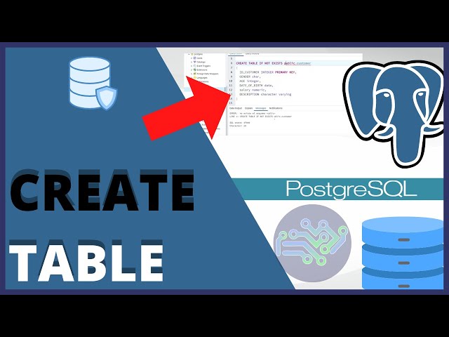 POSTGRESQL TUTORIAL: How to CREATE TABLE in Postgres PG ADMIN