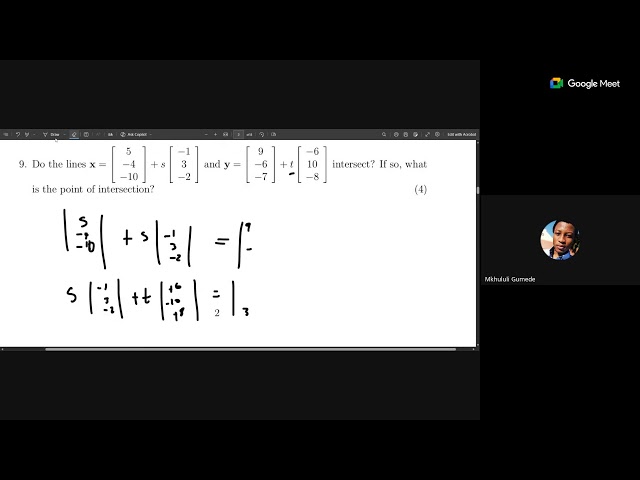 Applied Mathematics 1A - Session 9