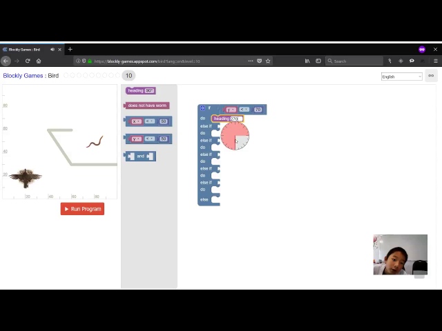 Learning coding with Blockly