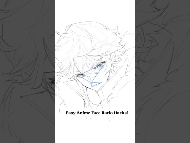 Easy Anime Face Ratio Hacks! #art #drawing #arttutorial