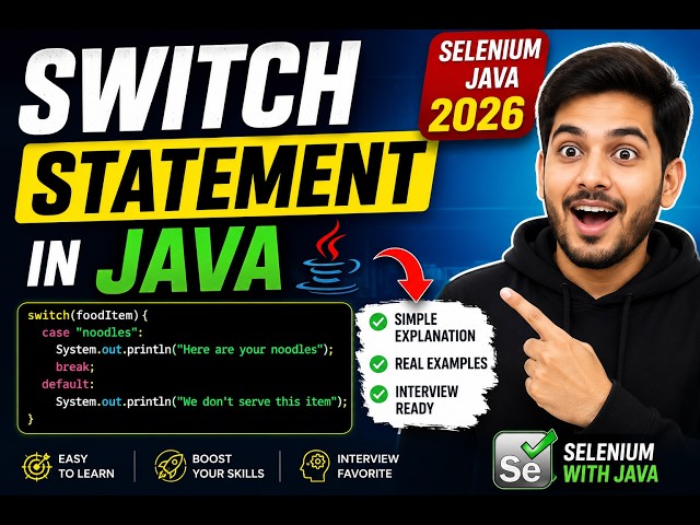 184. switch statement in Java (Selenium Java 2026)