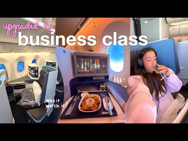 flying BUSINESS CLASS for the first time 🙌🏼✨my full experience flying KLM from Amsterdam to USA