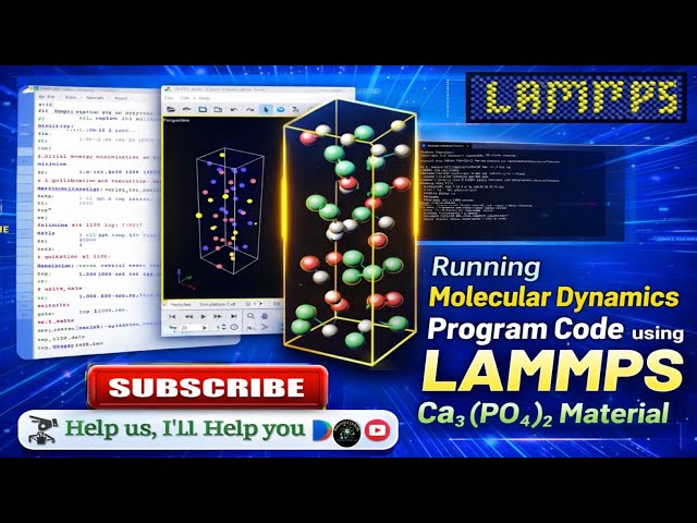 How to do Molecular dynamics or Run program code using LAMMPS Program of Ca3(PO4)2 material