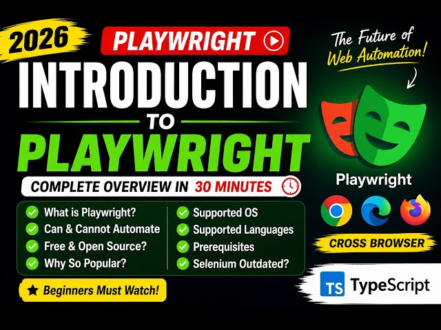 1. Introduction to Playwright | Complete Beginner's Guide to Playwright | Playwright TypeScript 2026