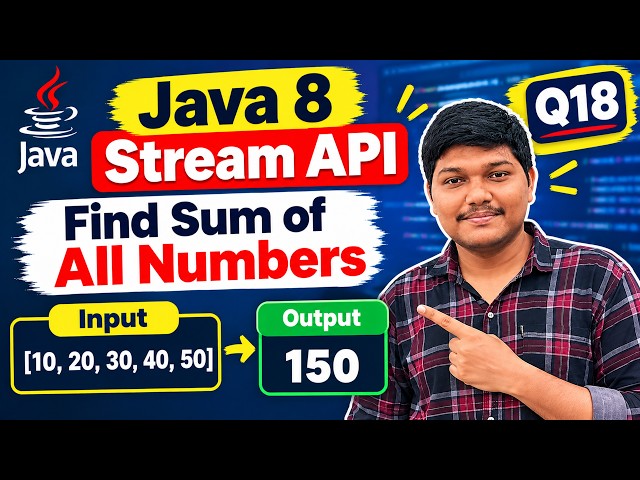 Java 8 Stream API 🔥| Find Sum of All Numbers (Easy Trick) | Most Asked Interview Question