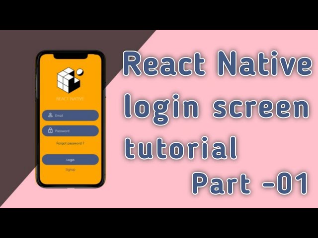 Building react native login screen with assets, icons ,logo | part 01 | latest technology