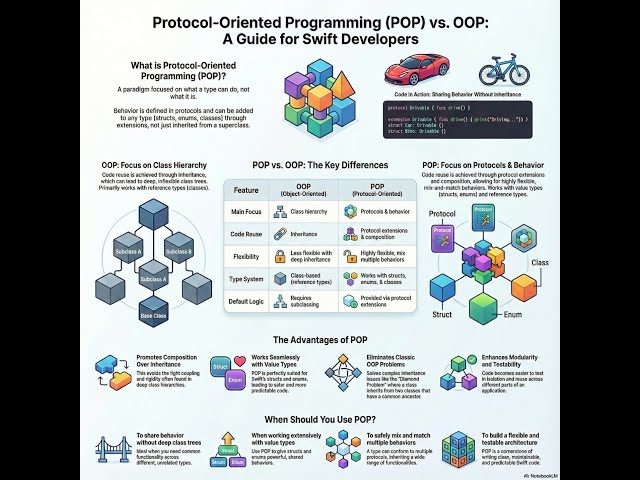 Protocol-Oriented Programming (POP) in Swift — How It Differs from OOP | English