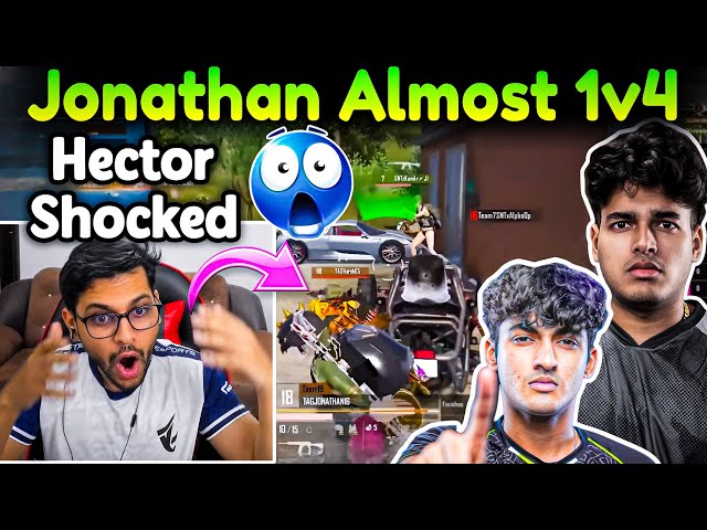 Hector Shocked By Jonathan🐐🔥 Almost 1v4 Clutch🥵 Aggresive WWCD🚨 Lolzz Record📈