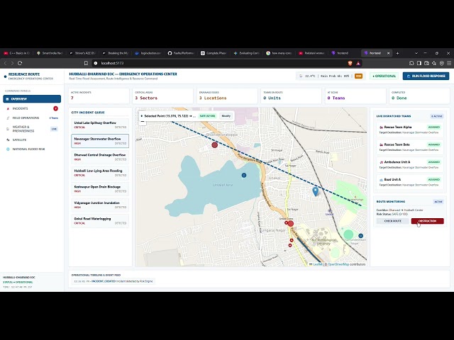ResilienceRoute | SIH 2026 Demo | Urban Flood Response & Emergency Routing