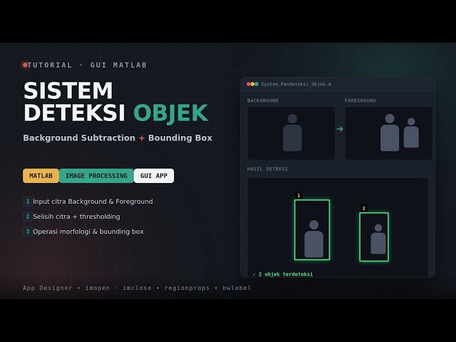 Cara Kerja GUI Deteksi Objek — Image Subtraction & Bounding Box (MATLAB)