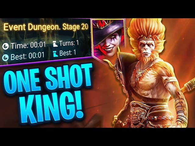 SUN WUKONG DESTROYS STAGE 20! ONE-SHOT The NEW Event Dungeon! | Raid Shadow Legends Guide