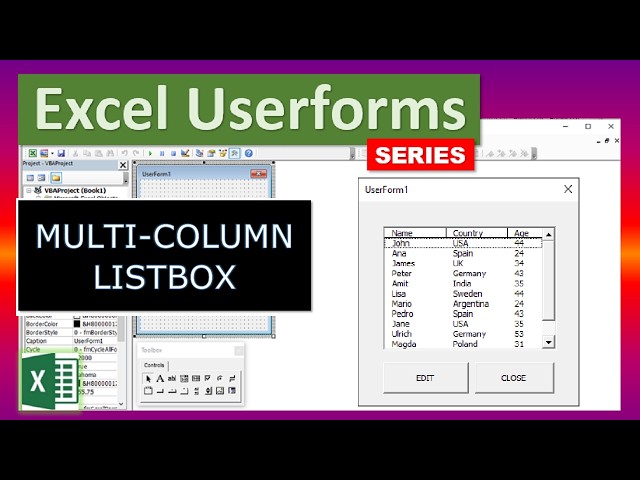 Excel Userforms: Multi-Column ListBox