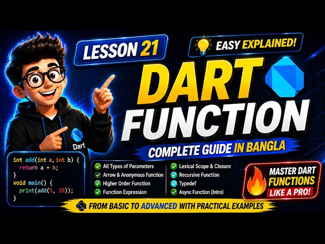 Learn Dart Functions in One Video | Complete Function Guide for Flutter Developers