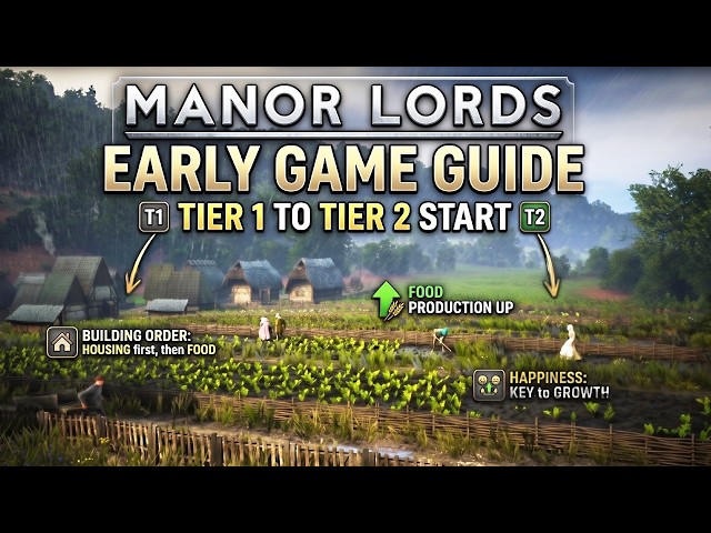 Manor Lords All Game Mechanics Guide: Tier 1 to Tier 2 