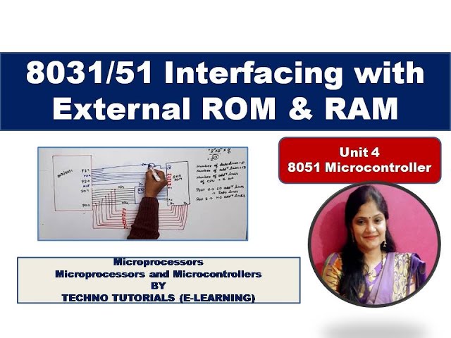 Unit 4 L9 | 8051 interfacing with external ROM & RAM | 8031/51 interfacing with external ROM & RAM