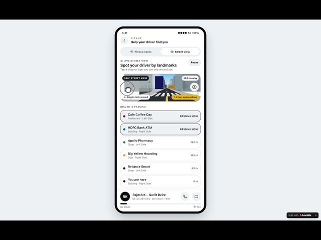 UBER PROTOTYPE - SOLVING THE PICK UP PROBLEM