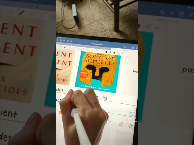 Digital Reading Journal on iPad
