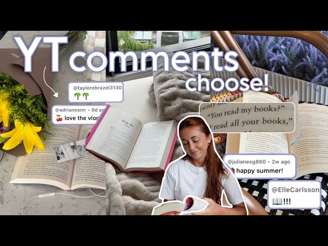 youtube comments pick what i read (without knowing 🤭) *reading vlog*