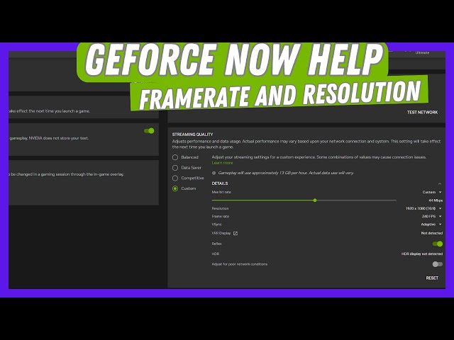 2024 Edition: GeForce NOW - Frame Rate & Resolution Settings You Need to Know