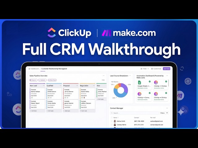 ClickUp CRM & Make.com | Full Sales Automation & Lead Routing