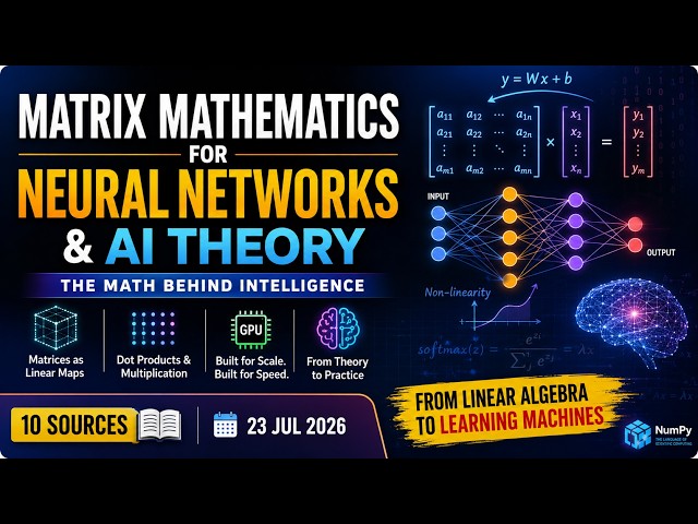 Matrix Mathematics for Neural Networks 🤖 | Linear Algebra Every AI Engineer Must Know #AIEngineer