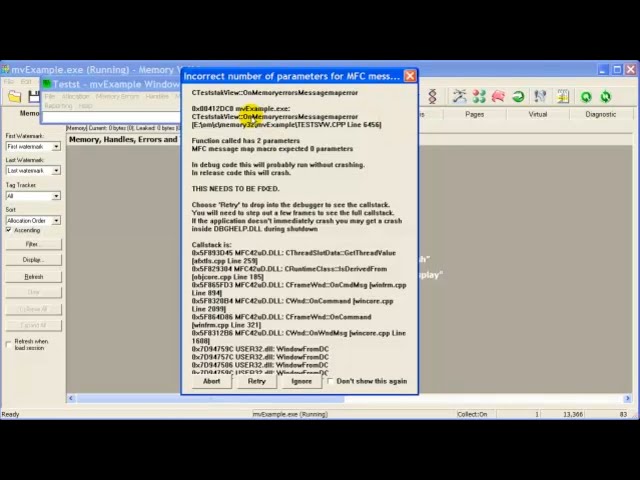 Memory Validator - broken message map detection