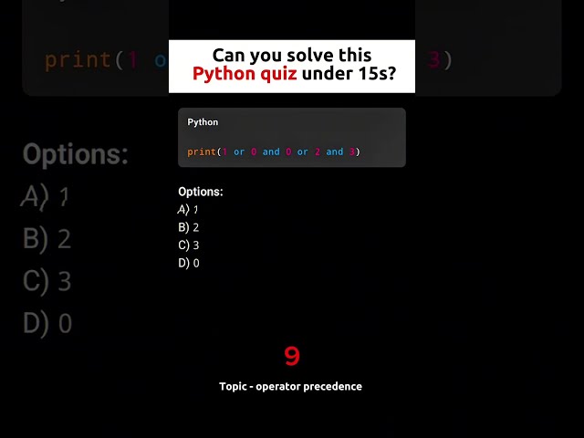 Solve this python quiz and comment your answer!! #python #pythondev #programming #pythonprogramming