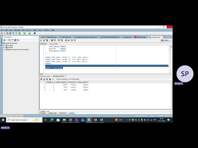 PLSQL Procedure