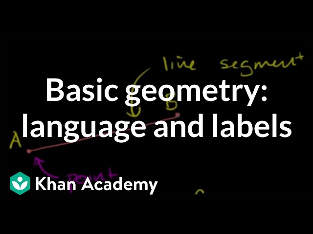 Basic geometry: language and labels | Introduction to Euclidean geometry | Geometry | Khan Academy
