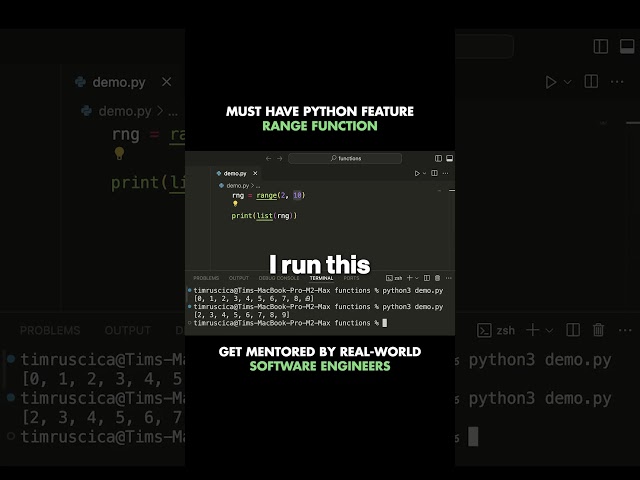Did you know about the range function?
