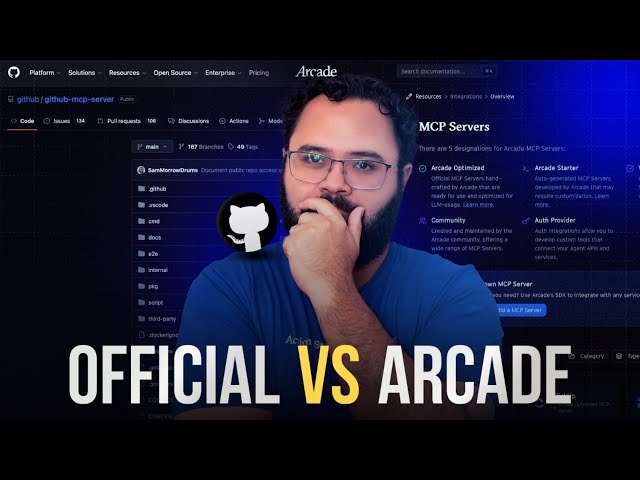 GitHub MCP servers  -  official vs Arcade - which one is right for you!
