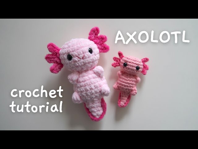 NO-SEW Axolotl Crochet Tutorial · Easy, Quick, & Beginner-Friendly Free Amigurumi Doll Pattern!