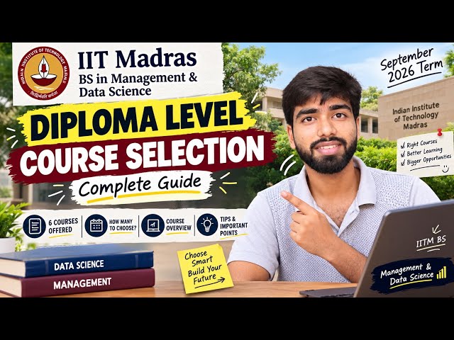 IITM BS Management & Data Science | Diploma Course Selection