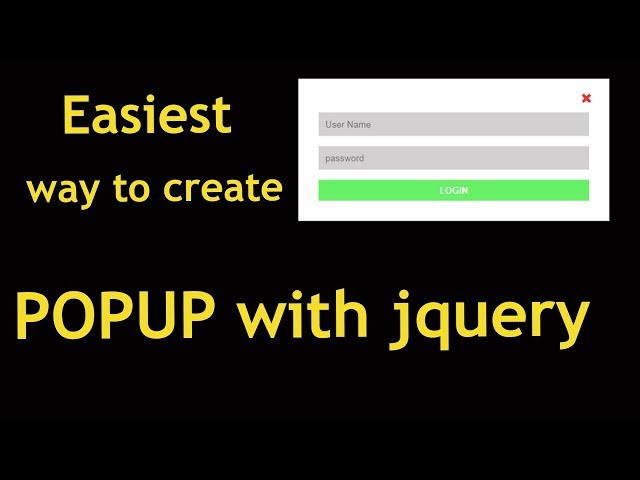 How to make a popup | popup with jquery in hindi