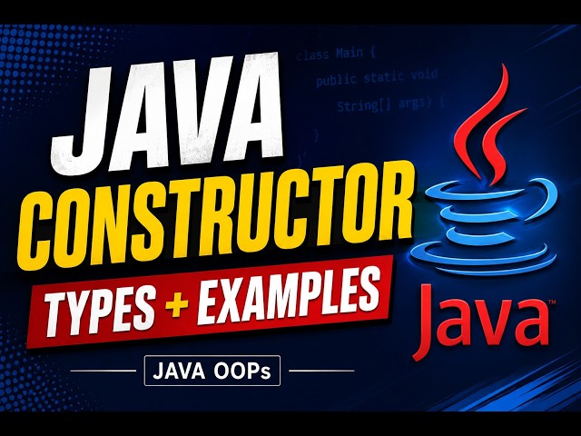 OOPs with java for beginners| Constructor| Types of constructor in java