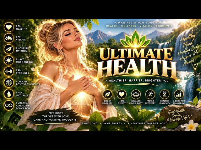 Manifestation Song for ABSOLUTE HEALTH ✨ Powerful Hypnosis| Reprogram Your Mind for Health& Vitality
