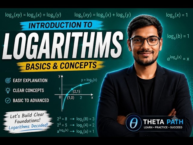 Introduction to Logarithms | Basics & Concepts Clear in One Video! 🚀thetapath 2026