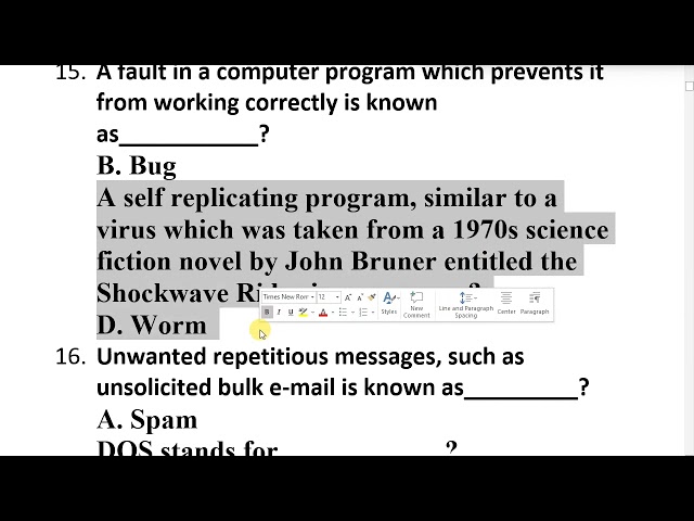 COMPUTER MCQS FOR FPSC PHASE 3 TESTS PART 1