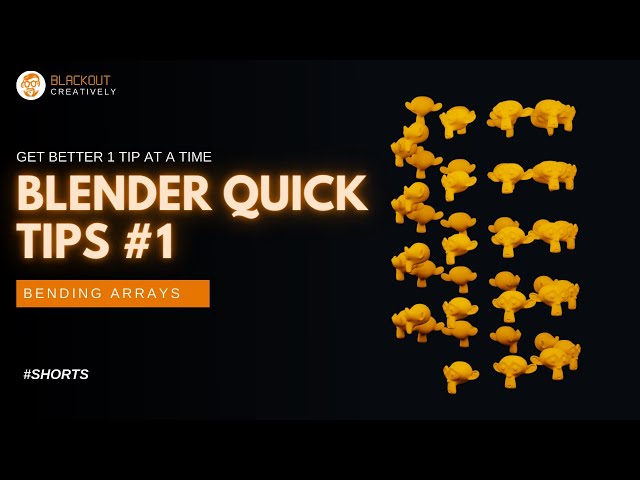 Blender Quick Tips No.1 | Blender Array Circles & Curves