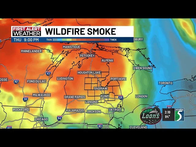 First Alert Weather Update: Another round of wildfire smoke for mid-Michigan