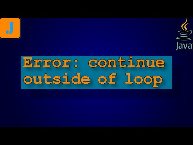 error: continue outside of loop
