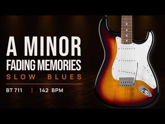 Fading Memories | Slow Blues Backing Track in A Minor | BT 711