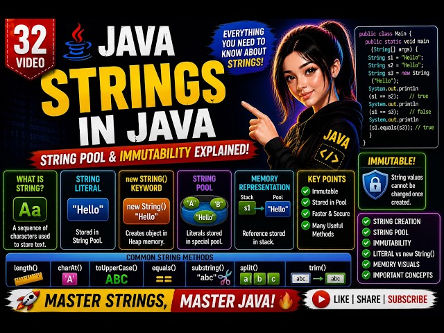 Strings in Java 🔥 String Pool & Immutability Explained