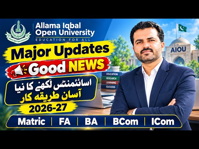 Write AIOU Assignments Autumn 2026 | Step-by-Step Assignment Writing Rules for Matric, FA, BA & BCom