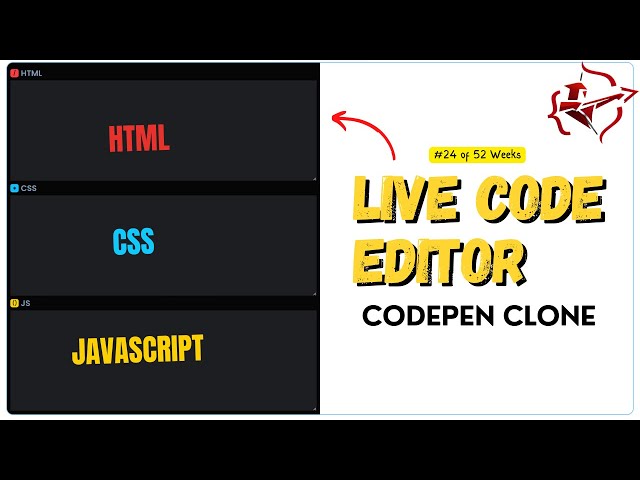 Build a Live Code Editor (CodePen Clone) | HTML CSS JavaScript