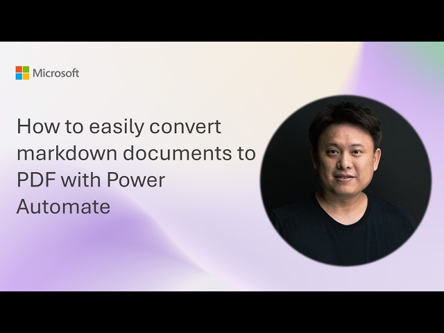 How to easily convert markdown documents to PDF with Power Automate